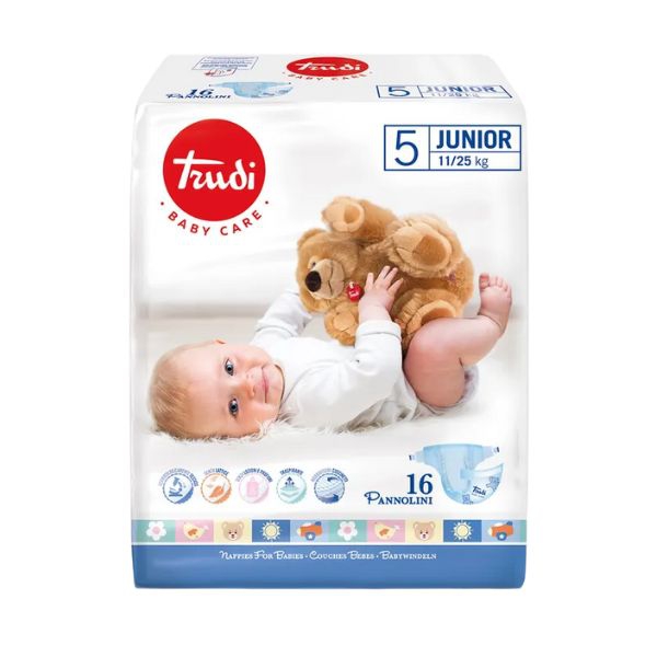 Trudi Baby Care Pannolini Bambini Junior 11/25kg 16 Pezzi