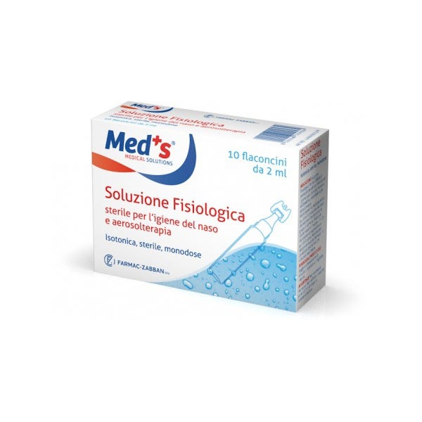Med's Soluzione Fisiologica Igiene Nasale Aerosolterapia 10 Flaconcini 2 ml