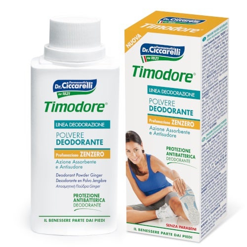 Timodore Polvere Deodorante Piedi allo Zenzero 75g