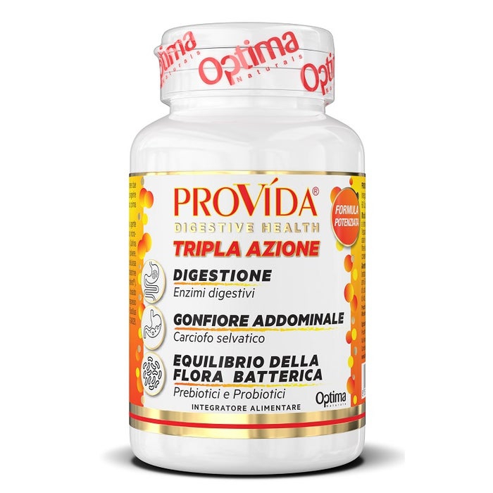 Optima Provida Tripla Azione Enzimi Vegetali Integratore Digestivo 60 Capsule