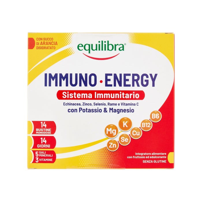 Equilibra Immuno Energy Potassio & Magnesio Integratore Difese Immunitarie 14 Bu