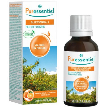 Puressentiel Oli Essenziali per Diffusione Miscela Viaggio in Sicilia 30 ml