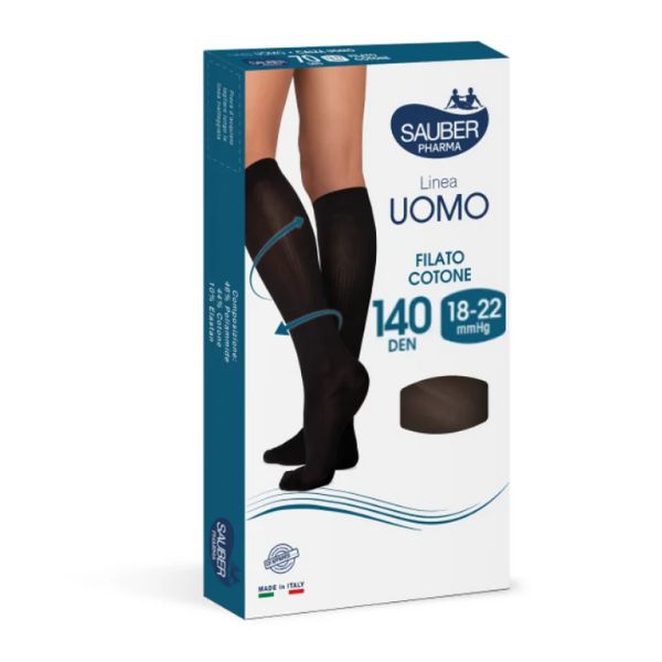Sauber Linea Uomo Calza Anatomica Filato Cotone 140 Den Taglia M Blu