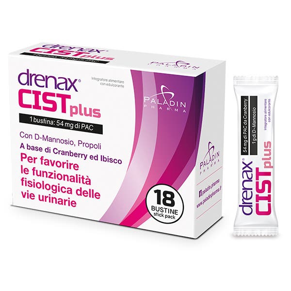 Drenax Forte Cist Integratore Benessere Vie Urinarie 18 Stick