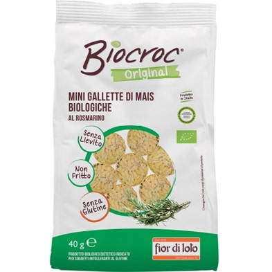 Fior Di Loto Biocroc Mini Gallette Di Mais Al Rosmarino 40g