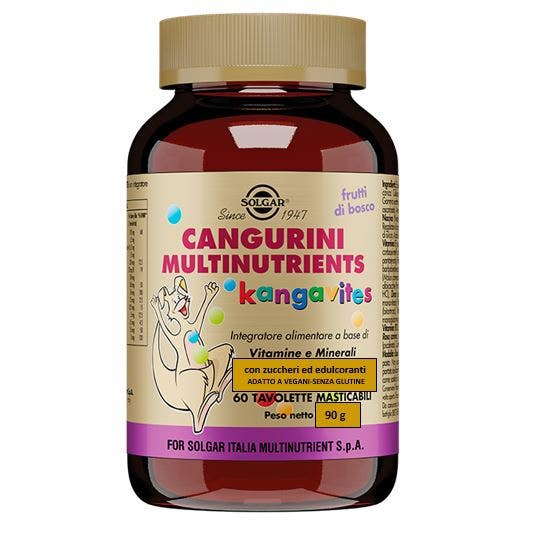 Solgar Cangurini Multinutrients Frutti di Bosco 60 Tavolette Masticabili