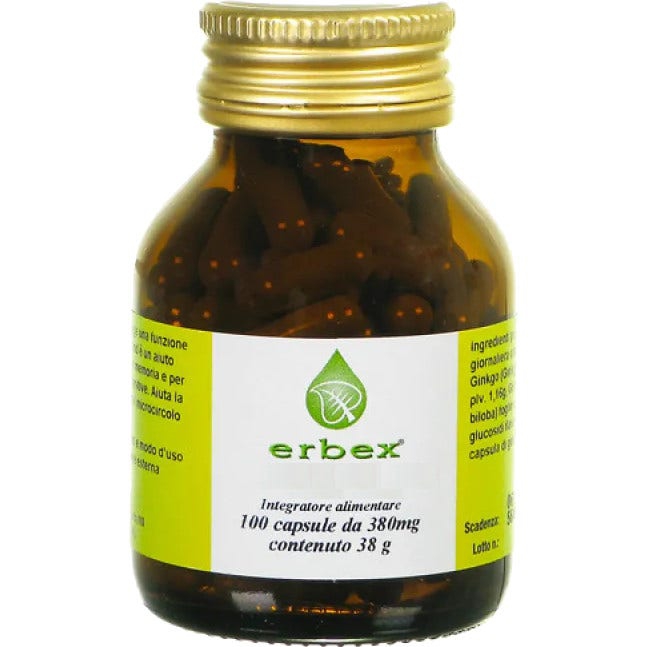 Erbex Ginkgo Biloba Integratore 100 Capsule