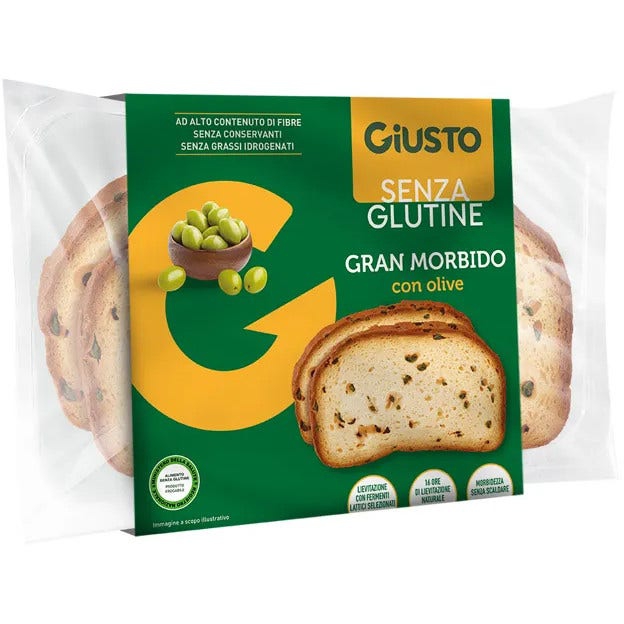 Giusto Senza Glutine Pane Gran Morbido Con Olive 190g