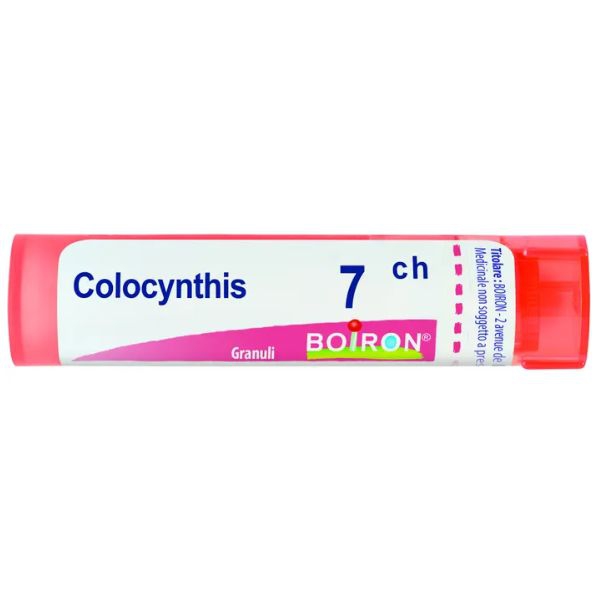  Granuli omeopatici a base di Colocynthis, indicati per disturbi addominali e crampi.
