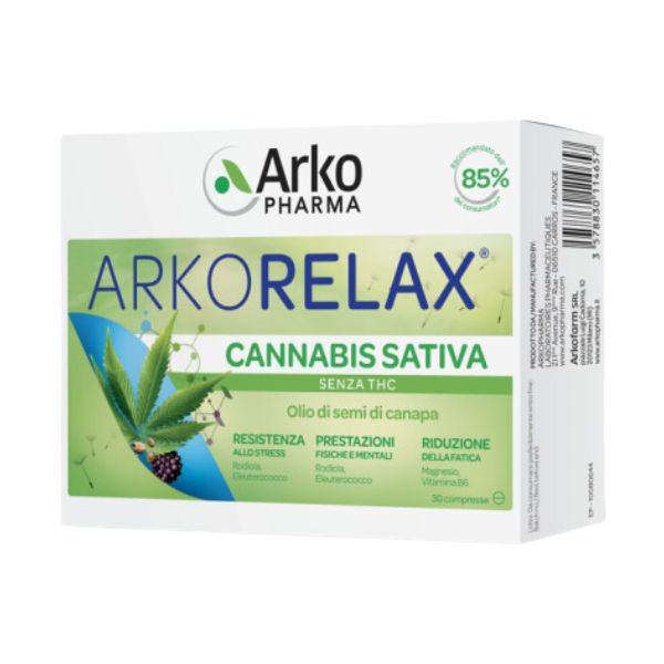 Arkorelax Cannabis Sativa Integratore per lo Stress 30 Compresse