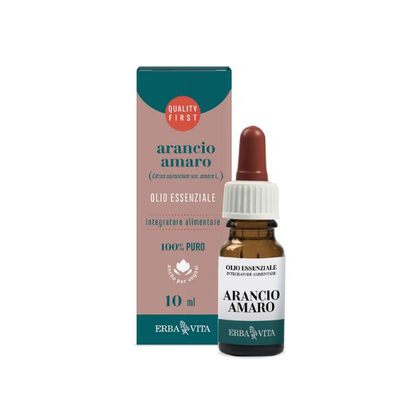 Erba Vita Olio Essenziale Arancio Amaro Integratore Intestinale 100% Puro 10 ml