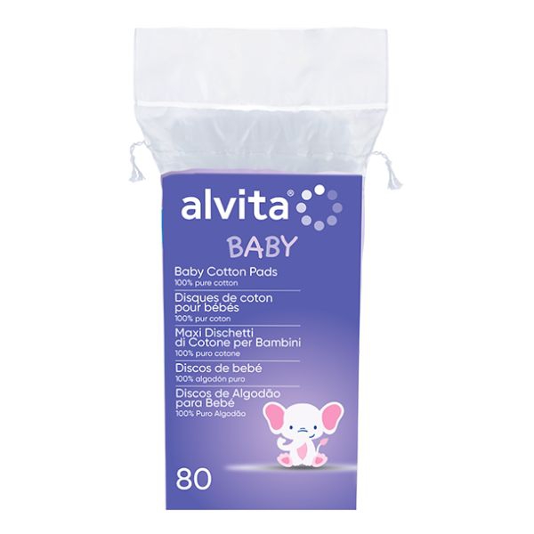 Alvita Maxi Dischetti Cotone Bambini 80 Pezzi