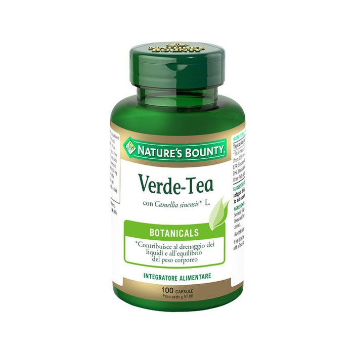 Nature's Bounty Verde-Tea Integratore Drenante 100 Capsule