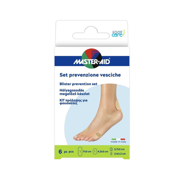 Master-Aid Set Prevenzione Vesciche Cerotti Per Piedi 6 Pezzi