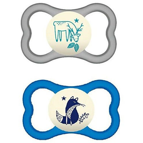 Mam Air Night Succhietti Silicone Maschio 2 Pezzi 6 Mesi+