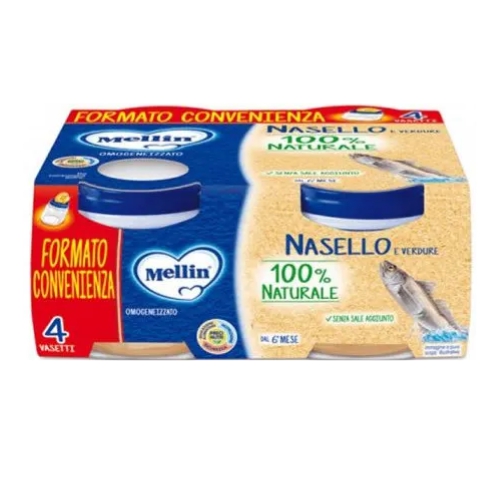 Mellin Omogeneizzato Nasello 4x80g 6Mesi+