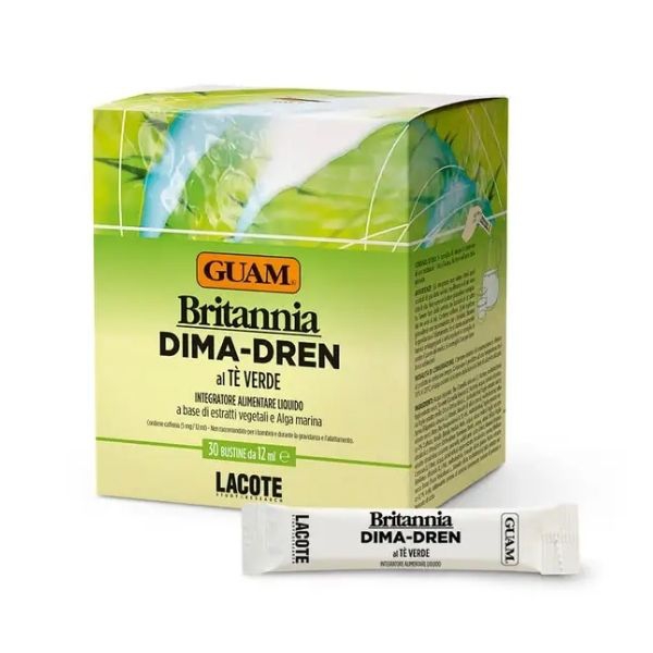 Guam Britannia Dima Dren al Teeacuto; Verde Integratore Drenante 30 Bustine Stic