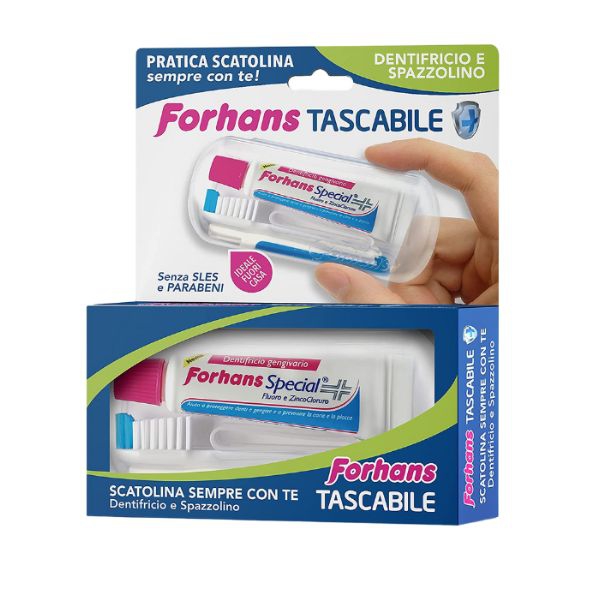 Forhans Tascabile Travel Kit Spaxxolino + Dentrifricio Speciale da 12 , 5 ml Colore Casuale