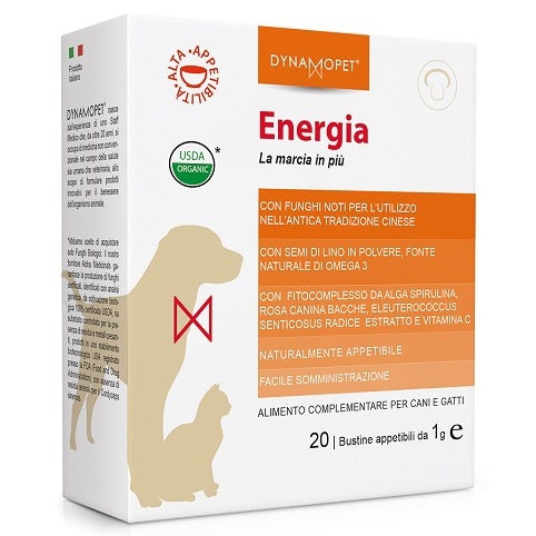 Energia Alimento Complementare Per Cani E Gatti 20 Bustine 1g