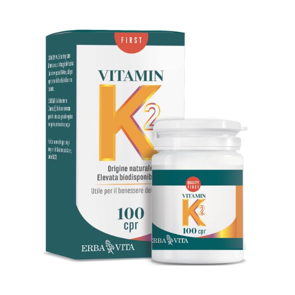 Erba Vita Vitamin K2 Integratore Alimentare per le Ossa 100 Compresse