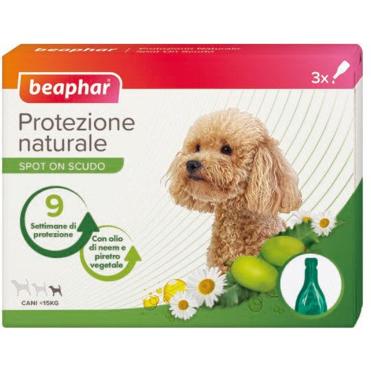 Beaphar Protezione Naturale Spot On Antiparassitario Cane Taglia Piccola 3 Pipet