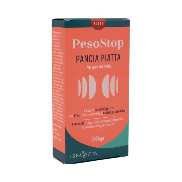 Erba Vita Peso Stop Pancia Piatta Integratore Intestinale 30 Compresse