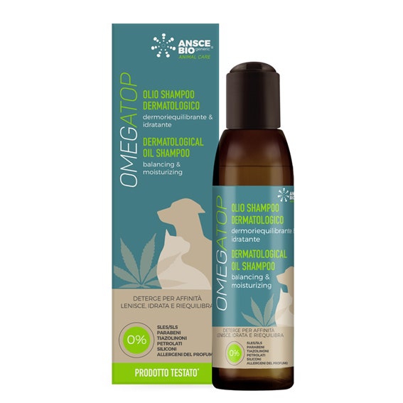 Omegatop Olio Shampoo Dermatologico Per Cani E Gatti 200ml