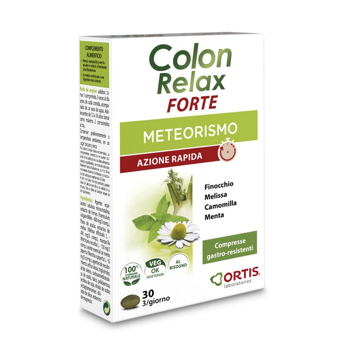 Ortis Colon Relax Forte Integratore Contro Meteorismo 30 Compresse