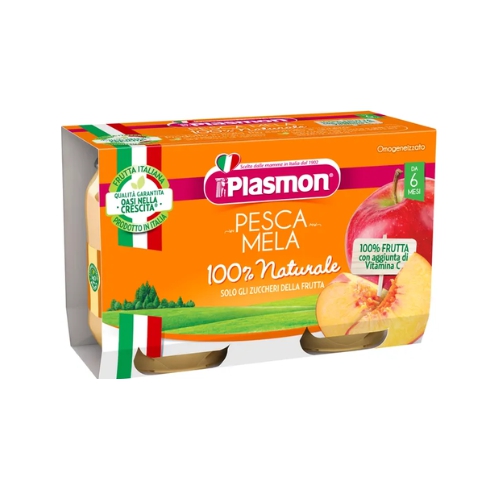 Plasmon Omogeneizzato Pesca Mela  2x104g
