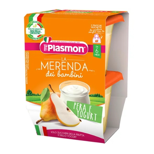 Plasmon La Merenda Dei Bambini Sapori Di Natura Pera Yogurt 2x120g 6Mesi 