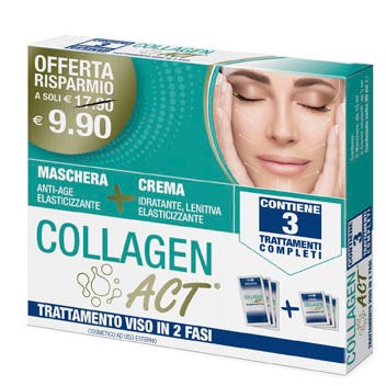 Collagen Act Trattamento Viso in 2 Fasi Maschera + Crema