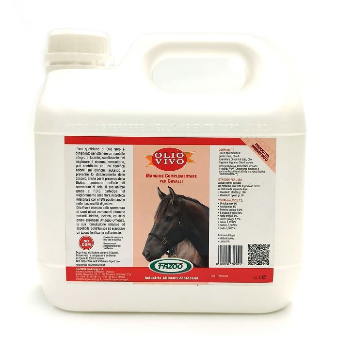 Fazoo Olio Vivo Per Equini 3 Litri