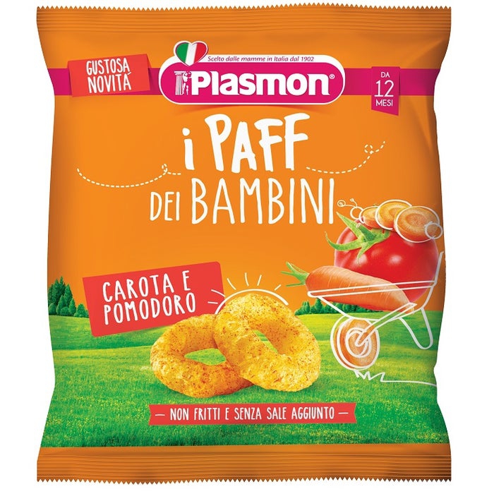 Plasmon Dry Snack Paff Carota E Pomodoro 12M+15g