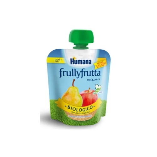 Humana FrullyFrutta Biologico Mela Pera 90 g