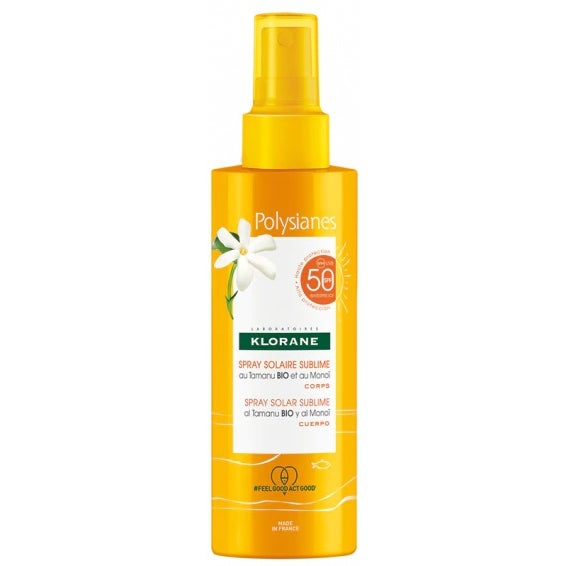 Klorane Polysianes Spray Solare Sublime Corpo SPF 50 Protezione Corpo 200 ml