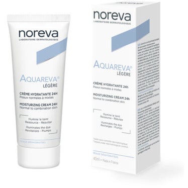 Noreva Aquareva Crema Idratante Viso Leggera 24h Pelle Normale e Mista 40 ml
