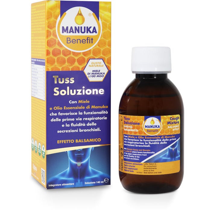 Optima Manuka Benefit Tuss Soluzione Integratore Benessere Vie Respiratorie 140