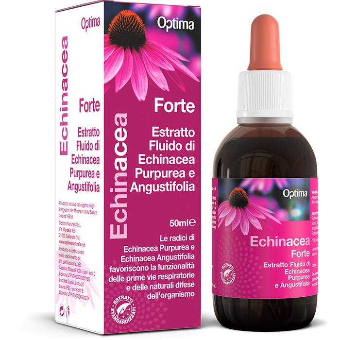 Optima Echinacea Estratto Fluido Forte Integratore Benessere Respiratorio 50 ml