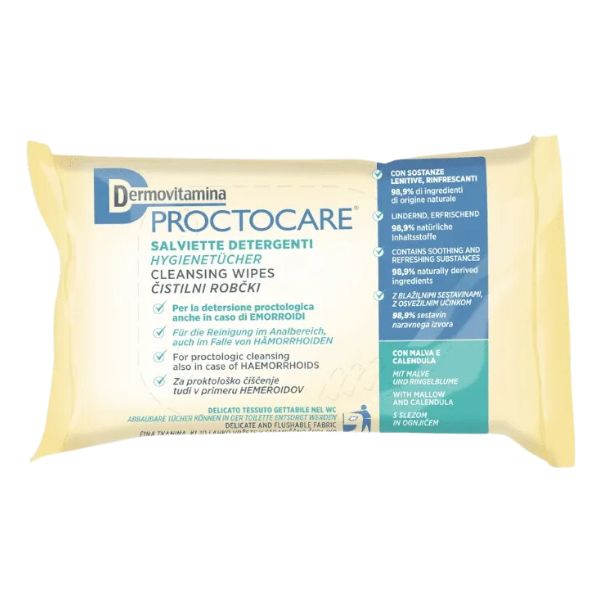 Dermovitamina Proctocare Salviette per la Detersione Proctologica 15 Pezzi