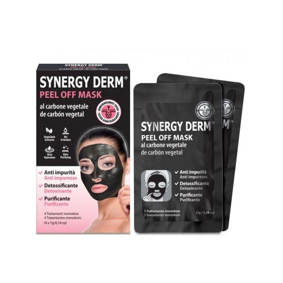 Synergy Derm Maschera Nera Carbone Vegetale 4 Trattamenti