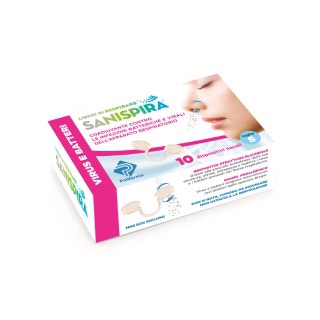 Sanispira Virus & Batteri Filtri Nasali Misura M 10 Pezzi