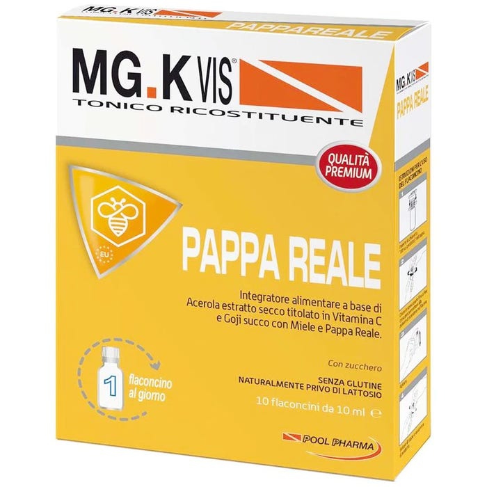 Mg.K Vis Pappa Reale Integratore Tonico Ricostituente 10 Flaconcini