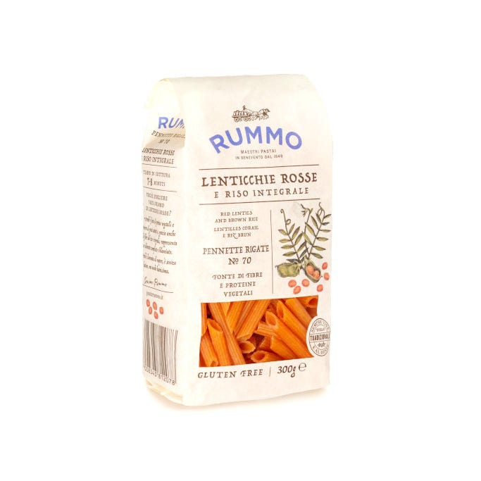 Rummo Pasta Di Legumi Pennette Lenticchie Rosse Senza Glutine 300g