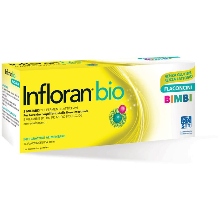 Infloran Bio Bimbi Integratore Benessere Flora Intestinale Bambini 14 Flaconcini