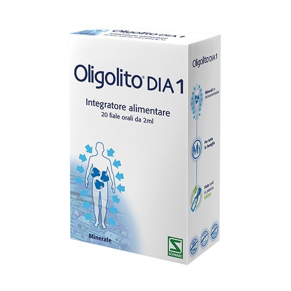 Schwabe Oligolito Dia 1 Integratore Alimentare 20 Fiale Orali da 2 ml