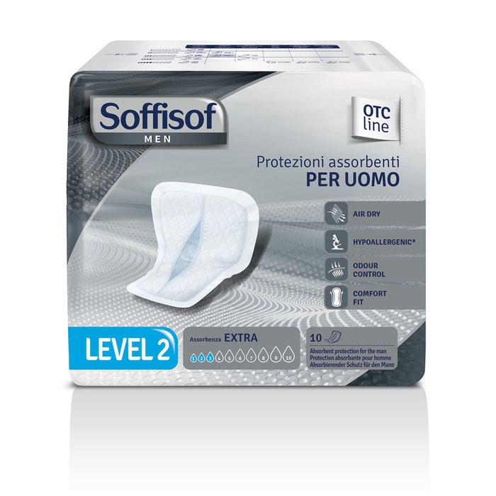 Soffisof Men Level 2 Protezioni Assorbenti Per Uomo 10 Pezzi