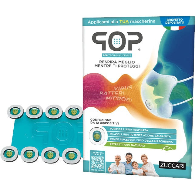 Zuccari Pop Technical Device 12 Dispositivi Adesivi Profuma e Purifica Mascherin