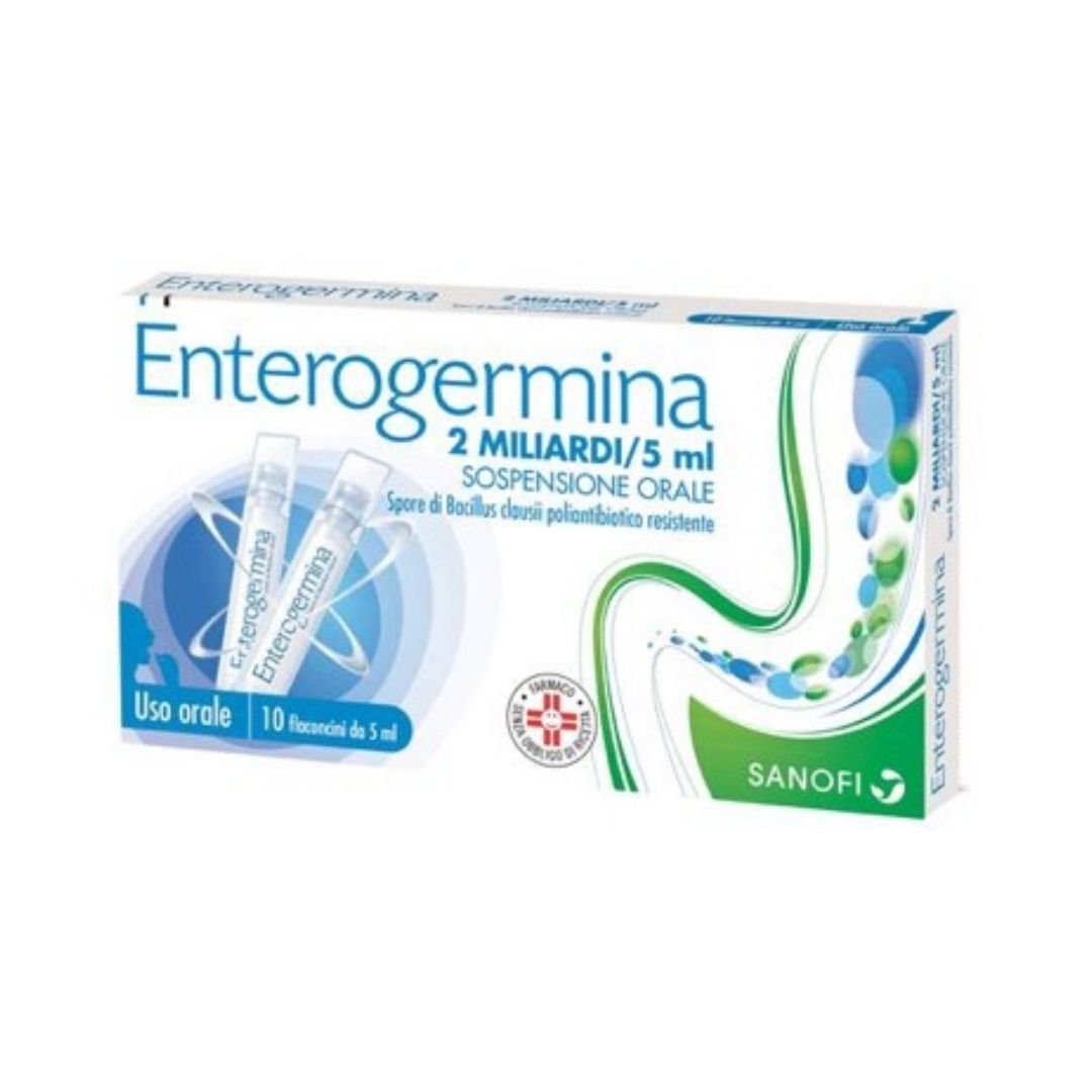 Enterogermina 2 Miliardi 5 Ml  Sospensione Orale 10 Flaconcini 5 Ml