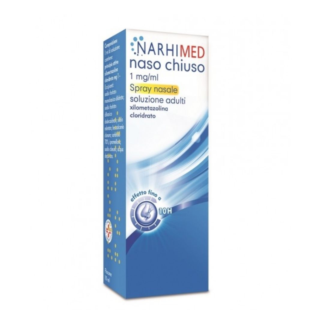Narhimed Naso Chiuso 1 Mg/Ml Spray Nasale Soluzione Adulti 1 Flacone Nebulizzatore Da 10 Ml