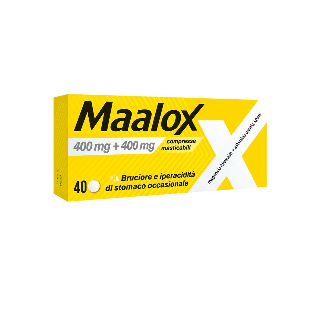 Maalox 400 Mg   400 Mg Compresse Masticabili 40 Compresse